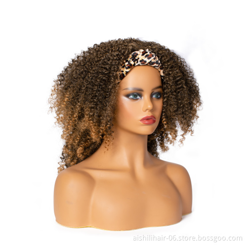 aishilihair headband wigs for black woman synthetic headband wig curly headband wig